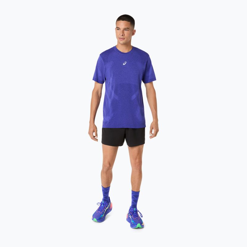 Longsleeve de alergare pentru bărbați ASICS Road Seamless LS cobalt burst/eggplant 2