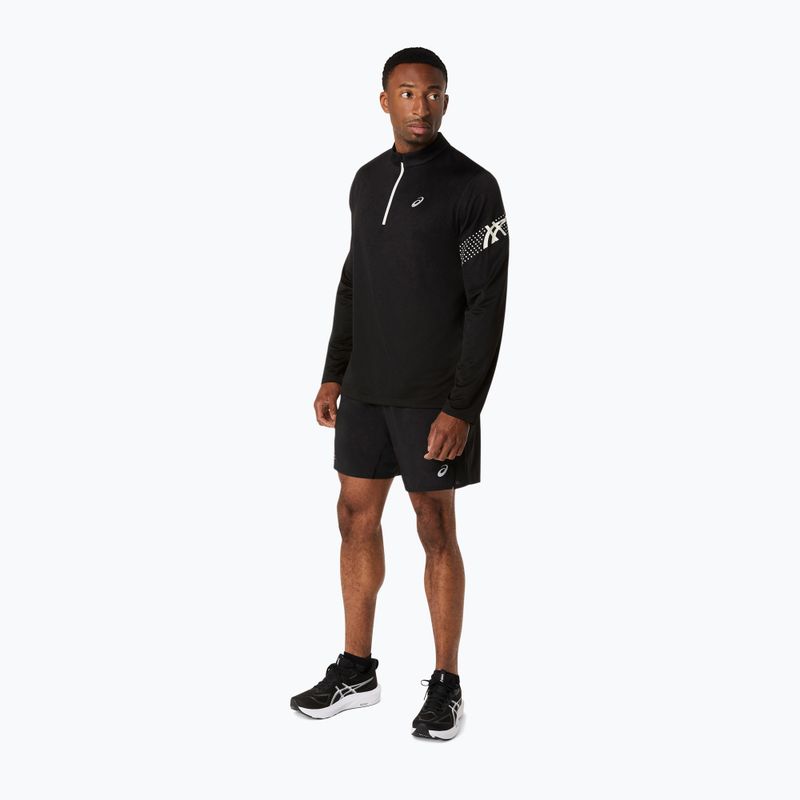 Longsleeve de alergare pentru bărbați Asics Icon LS 1/2 Zip performance black/cream 2