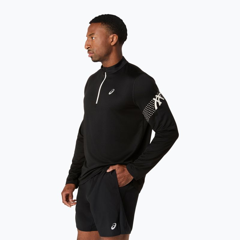 Longsleeve de alergare pentru bărbați Asics Icon LS 1/2 Zip performance black/cream 4