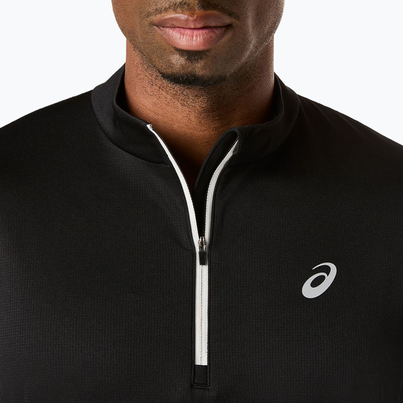 Longsleeve de alergare pentru bărbați Asics Icon LS 1/2 Zip performance black/cream 5