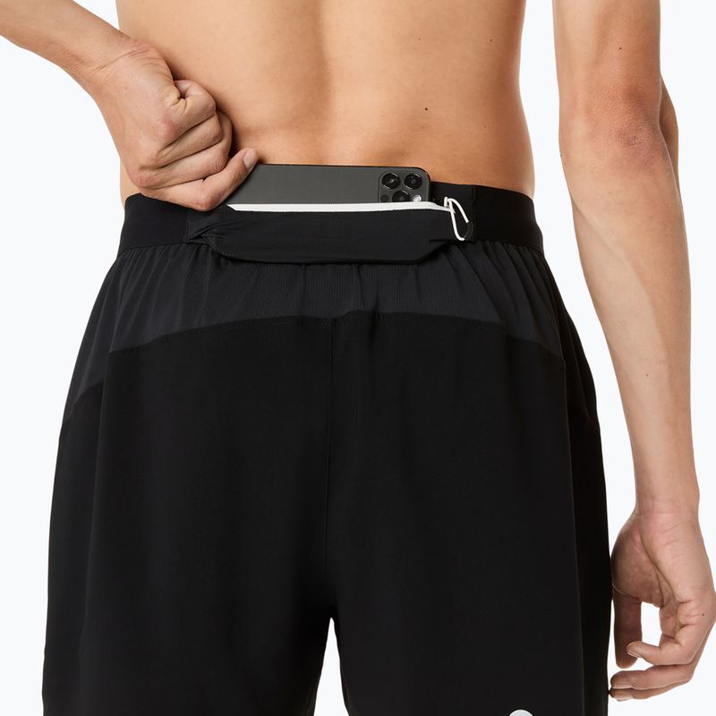 Pantaloni scurți de alergare pentru bărbați ASICS Fujitrail All Over Print 5IN performance black/carbon/cream 6