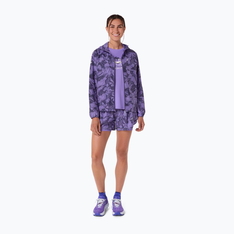 Pantaloni scurți de alergare pentru femei ASICS Road All Over Print amethyst 2