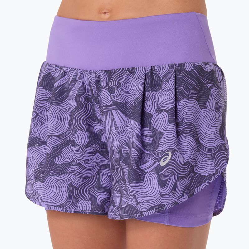 Pantaloni scurți de alergare pentru femei ASICS Road All Over Print amethyst 5