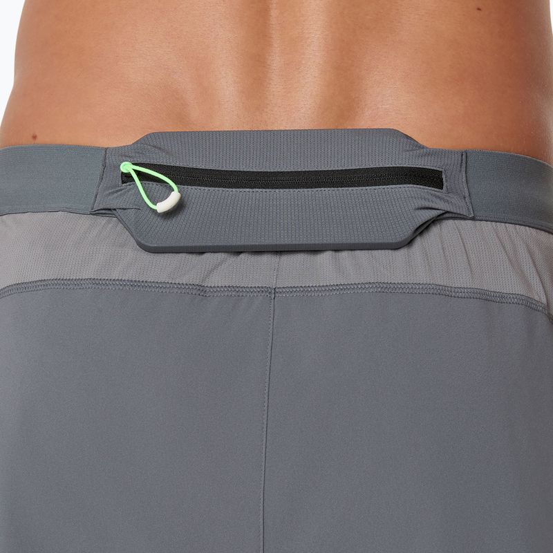 Pantaloni scurți de alergare pentru bărbați ASICS Road 5IN clay grey/steel grey/illuminate green 7