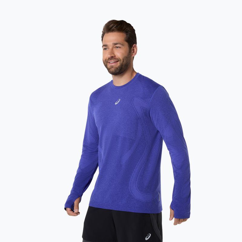 Longsleeve de alergare pentru bărbați ASICS Road Seamless LS cobalt burst/eggplant 4