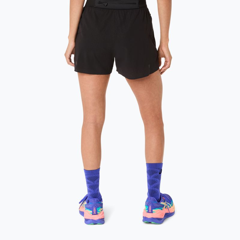Pantaloni scurți de alergare pentru femei ASICS Metarun Split performance black 3