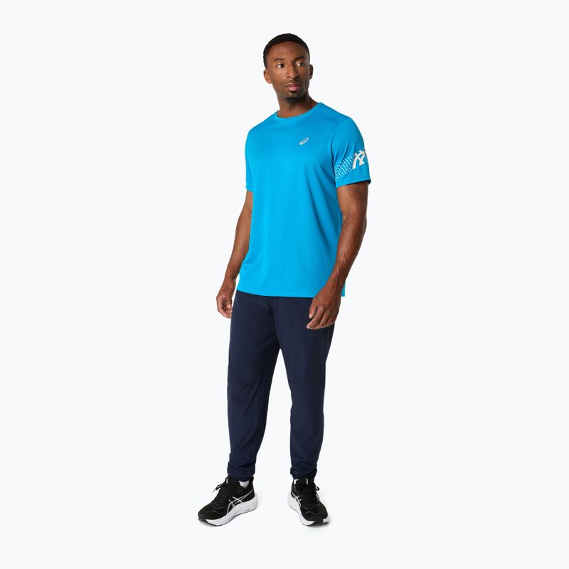 Tricou de alergare pentru bărbați ASICS Icon SS Aegean Blue/Cream 2
