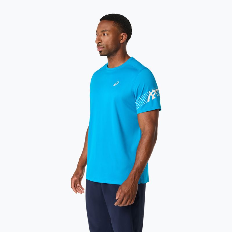 Tricou de alergare pentru bărbați ASICS Icon SS Aegean Blue/Cream 4