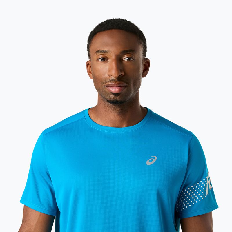 Tricou de alergare pentru bărbați ASICS Icon SS Aegean Blue/Cream 5