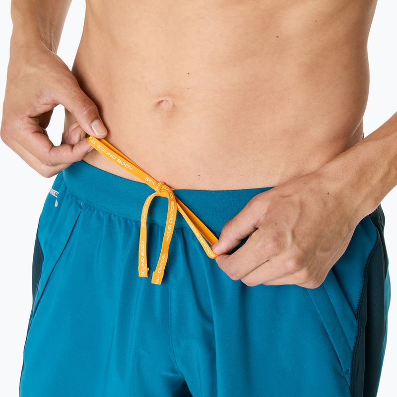 Pantaloni scurți de alergare pentru bărbați ASICS Road 7IN tranquil teal/dark teal/yamabuki 7