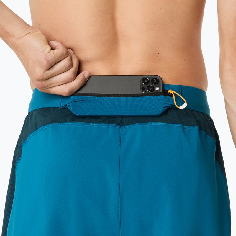 Pantaloni scurți de alergare pentru bărbați ASICS Road 7IN tranquil teal/dark teal/yamabuki 9