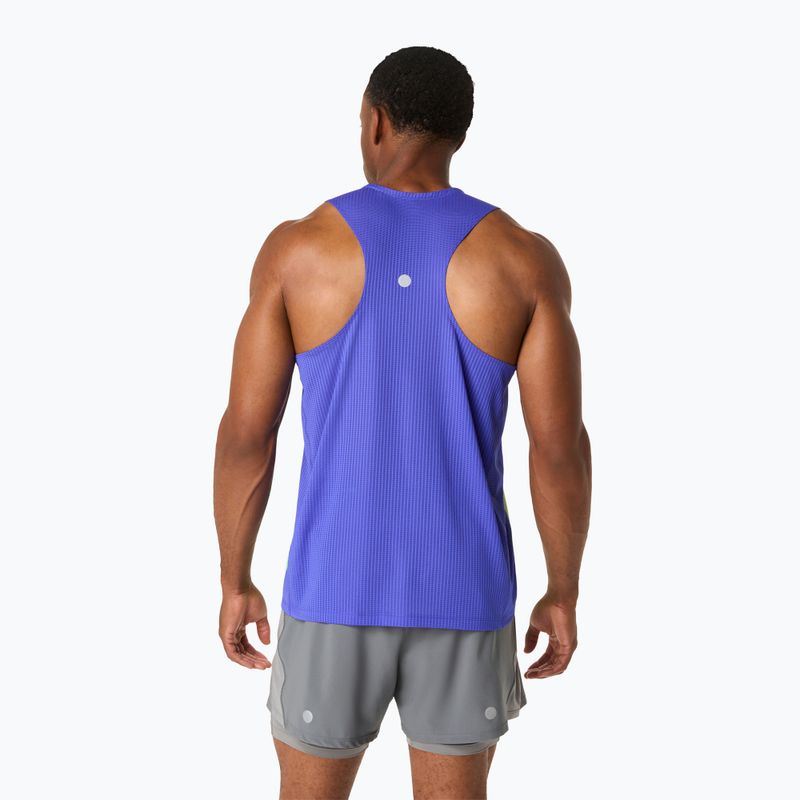 Tricou de alergare pentru bărbați ASICS Road Fade Singlet cobalt burst/illuminate green 3