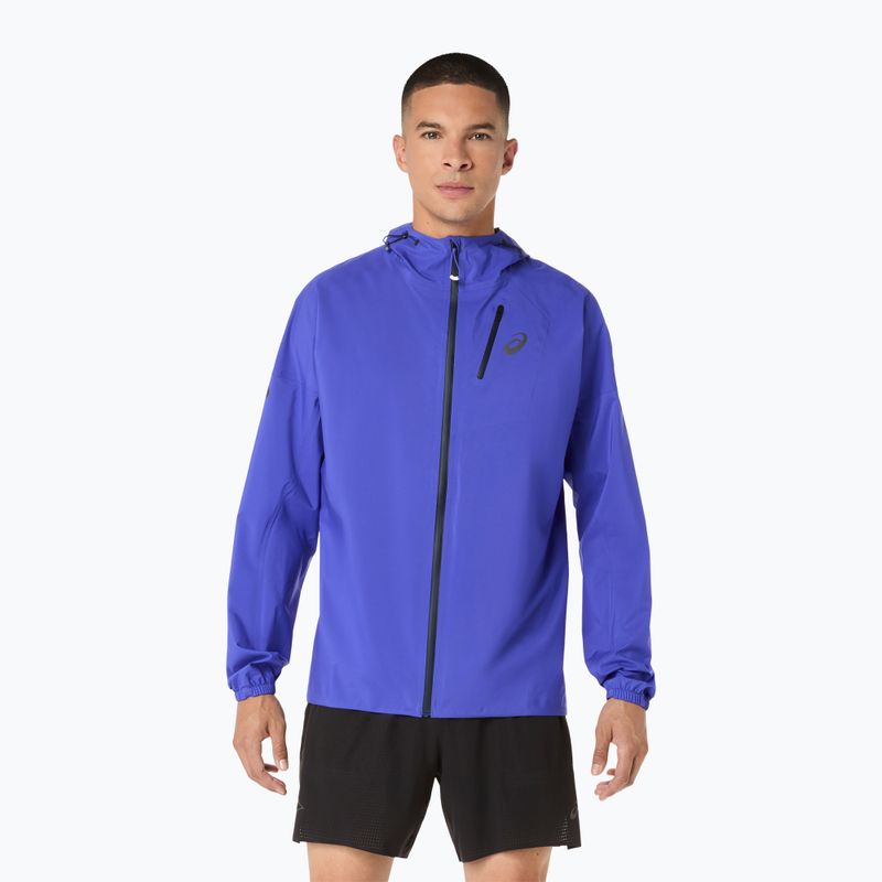 Geacă de alergare pentru bărbați ASICS Fujitrail Elite Waterproof cobalt burst/midnight