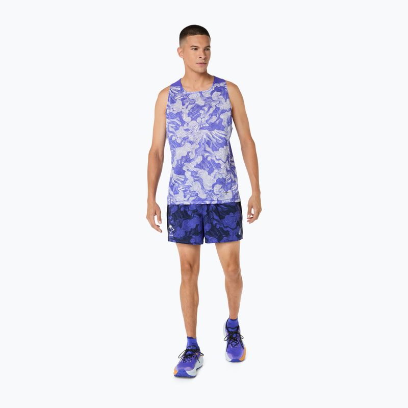 Tricou de alergare pentru bărbați ASICS Fujitrail Singlet cobalt burst/cream 2