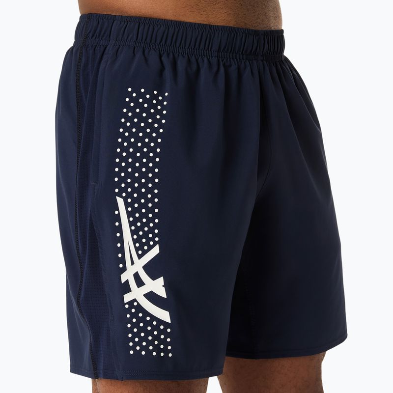 Pantaloni scurți de alergare pentru bărbați ASICS Icon 7IN midnight/cream 6