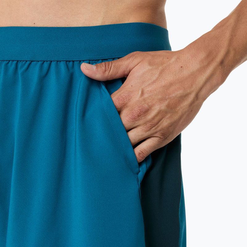 Pantaloni scurți de alergare pentru bărbați ASICS Road 5IN tranquil teal/dark teal/yamabuki yellow 6