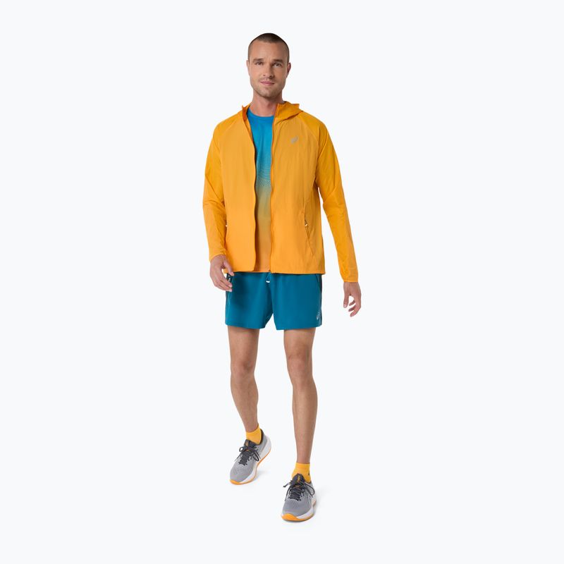 Tricou de alergare pentru bărbați ASICS Road All Over Print Singlet golden yellow/aegean blue 2