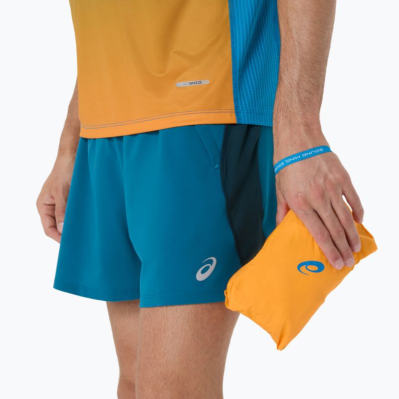 Tricou de alergare pentru bărbați ASICS Road All Over Print Singlet golden yellow/aegean blue 12