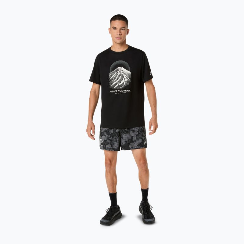 Tricou de alergare pentru bărbați Asics Fujitrail Logo Ss Top Performance Black/Cream/Carbon 2