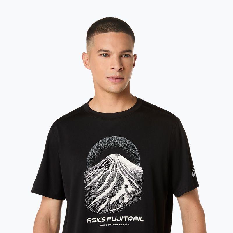 Tricou de alergare pentru bărbați Asics Fujitrail Logo Ss Top Performance Black/Cream/Carbon 5