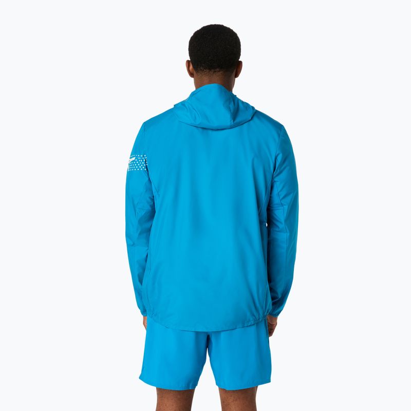 Geacă de alergare pentru bărbați ASICS Icon Aegean Blue/Cream 3