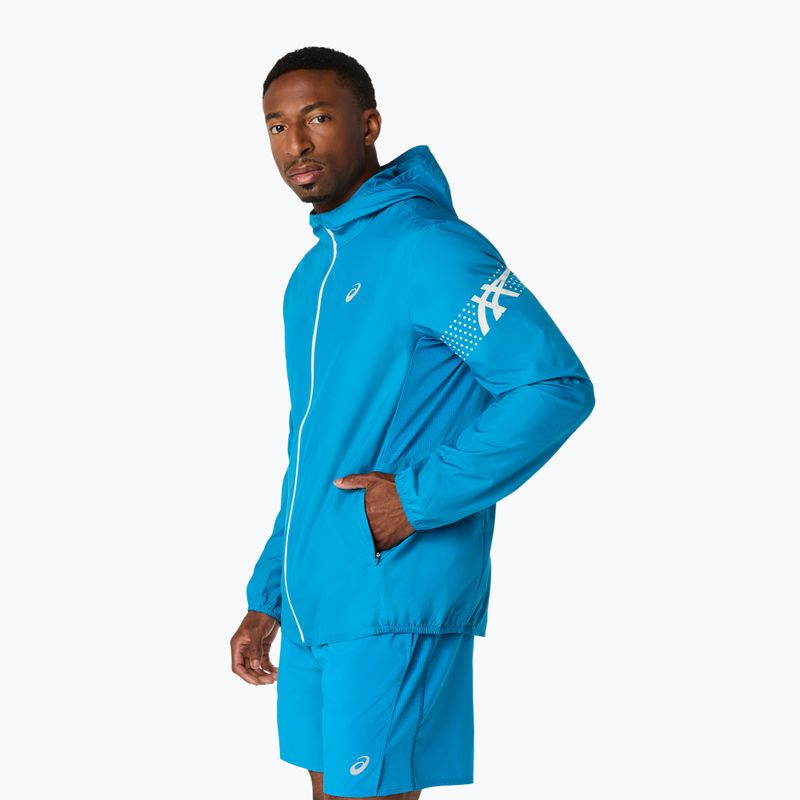 Geacă de alergare pentru bărbați ASICS Icon Aegean Blue/Cream 4