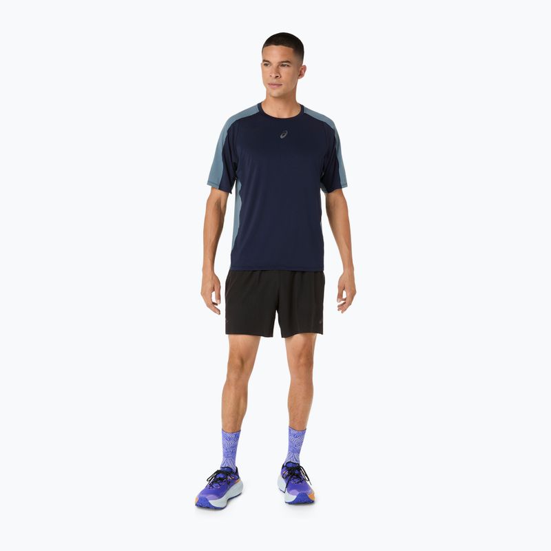Tricou de alergare pentru bărbați ASICS Fujitrail Elite SS Top midnight/ironclad 2