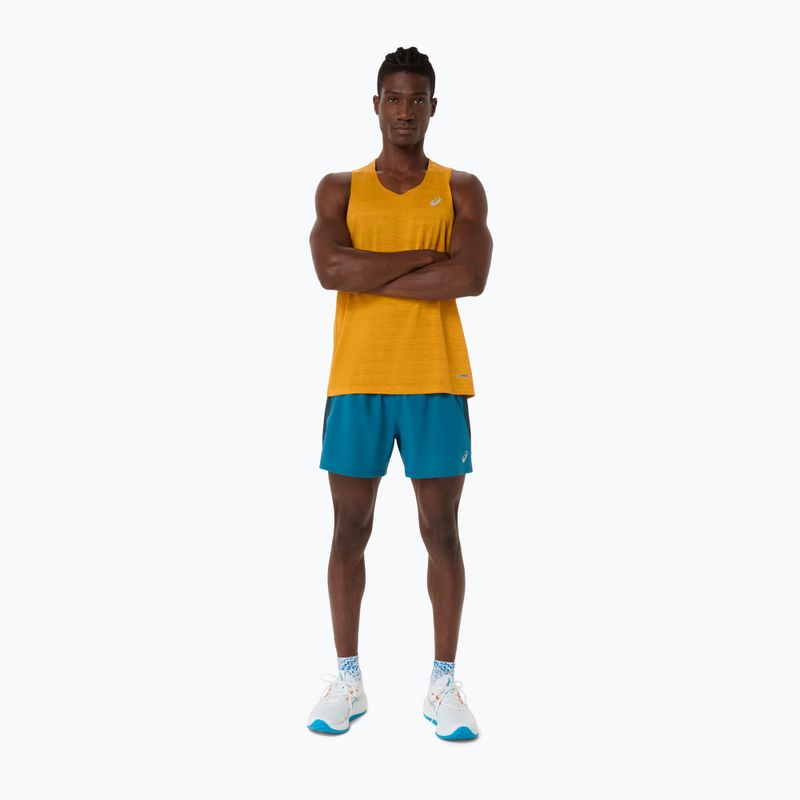 Tricou de alergare pentru bărbați ASICS Road Singlet yamabuki yellow 2
