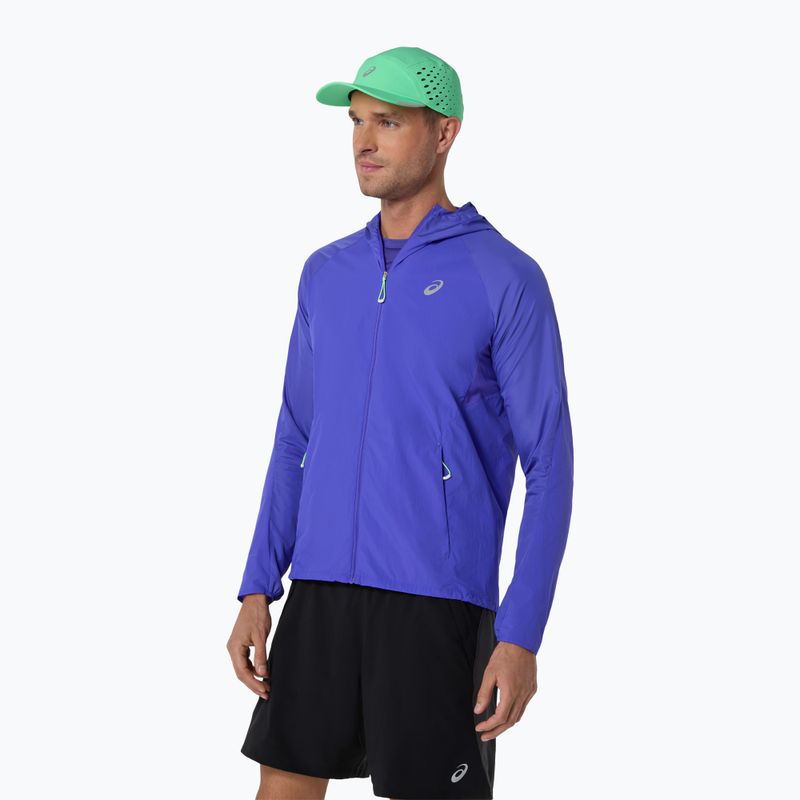 Tricou de alergare pentru bărbați ASICS Road All Over Print Singlet cobalt burst/illuminate green 4