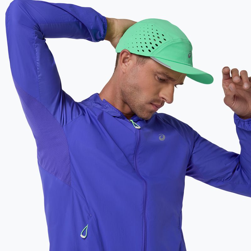 Tricou de alergare pentru bărbați ASICS Road All Over Print Singlet cobalt burst/illuminate green 9