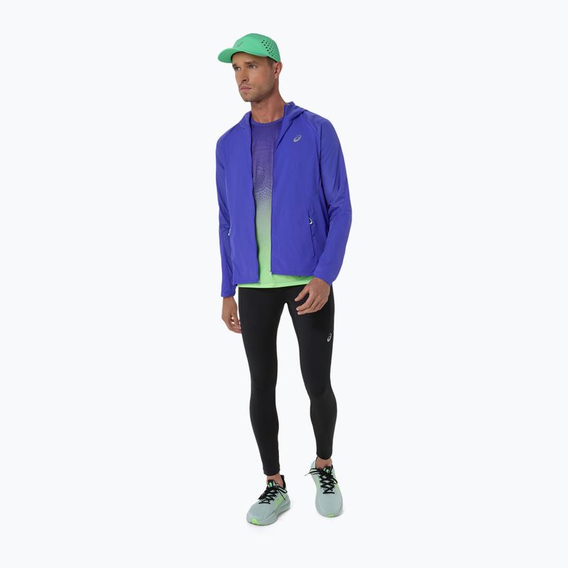 Tricou de alergare pentru bărbați ASICS Road All Over Print Singlet cobalt burst/illuminate green 15