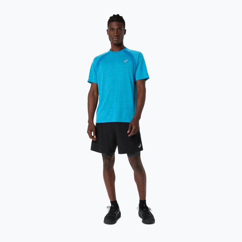 Tricou de alergare pentru bărbați ASICS Road Aegean Blue 2