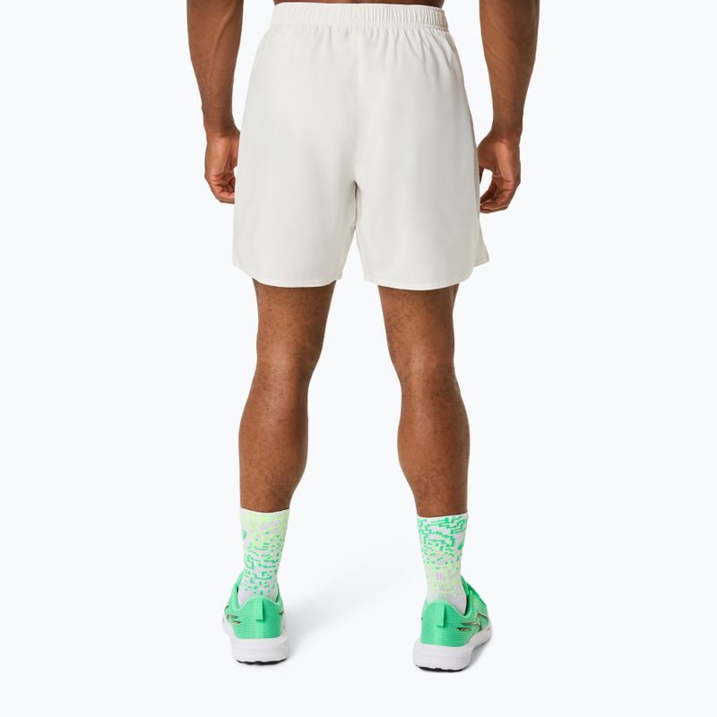 Pantaloni scurți de alergare pentru bărbați ASICS Icon 7IN cream/vital green 3