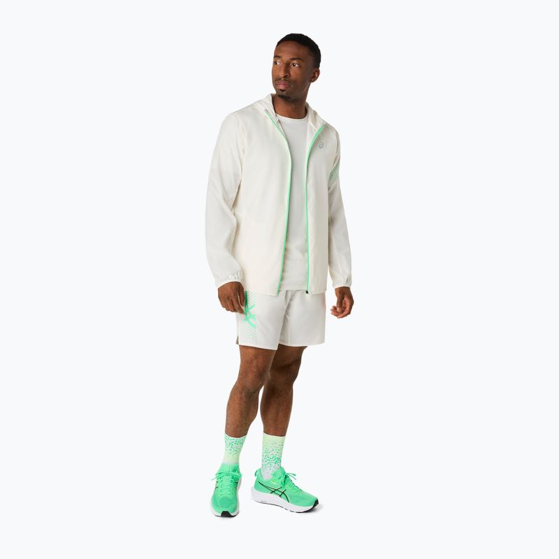 Pantaloni scurți de alergare pentru bărbați ASICS Icon 7IN cream/vital green 5