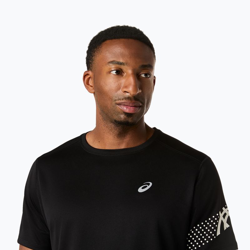 Tricou de alergare pentru bărbați ASICS Icon SS performance black/cream 5