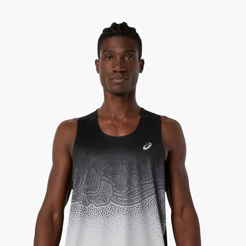 Tricou de alergare pentru bărbați ASICS Road Fade Singlet performance black/cream 4