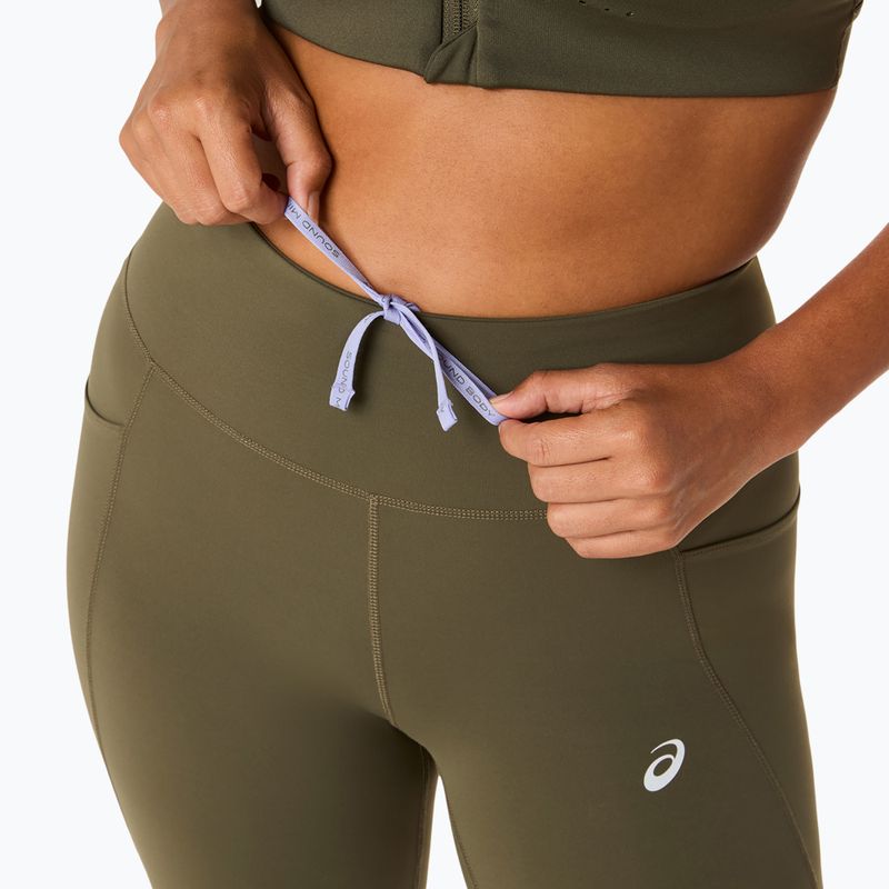 Colanți de alergare pentru femei ASICS Nagino Run Adjustable Tight dark olive 7