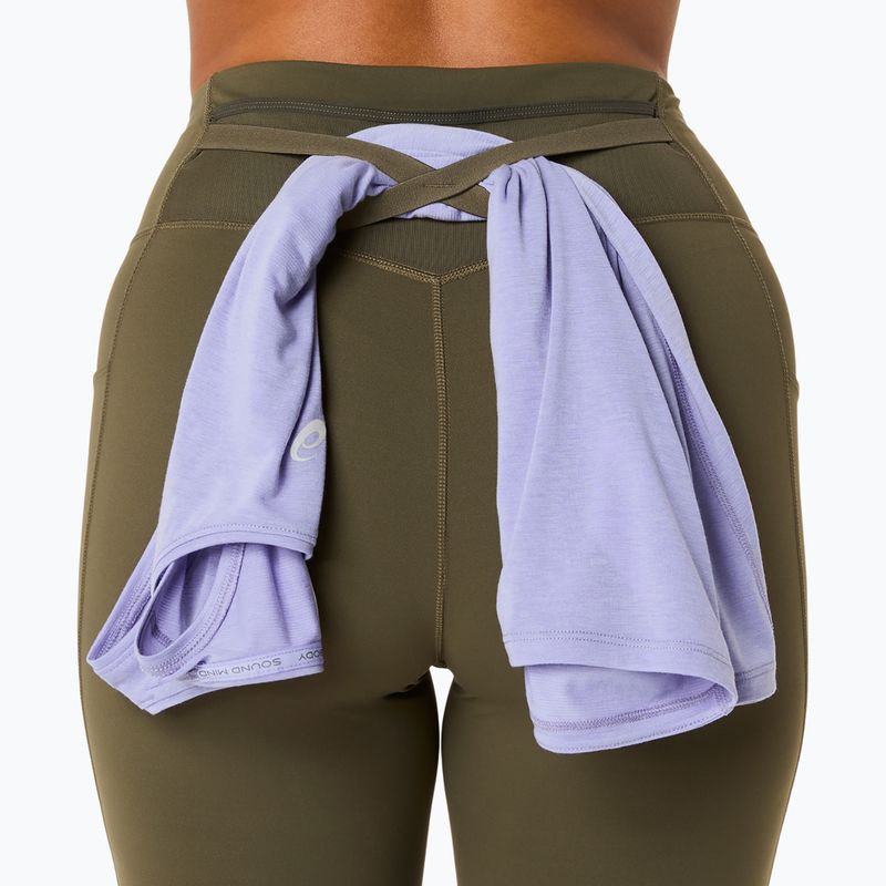 Colanți de alergare pentru femei ASICS Nagino Run Adjustable Tight dark olive 8