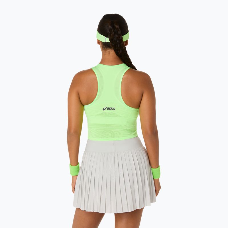 Tricou de tenis pentru femei ASICS Match Jaquard Crop Top în illuminate green 3