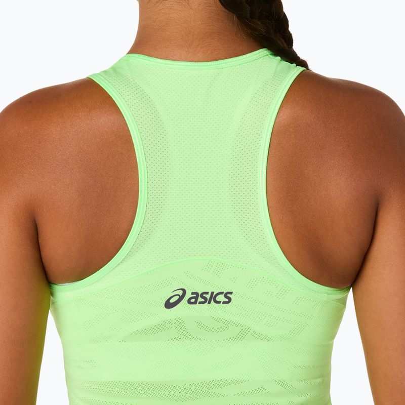 Tricou de tenis pentru femei ASICS Match Jaquard Crop Top în illuminate green 7