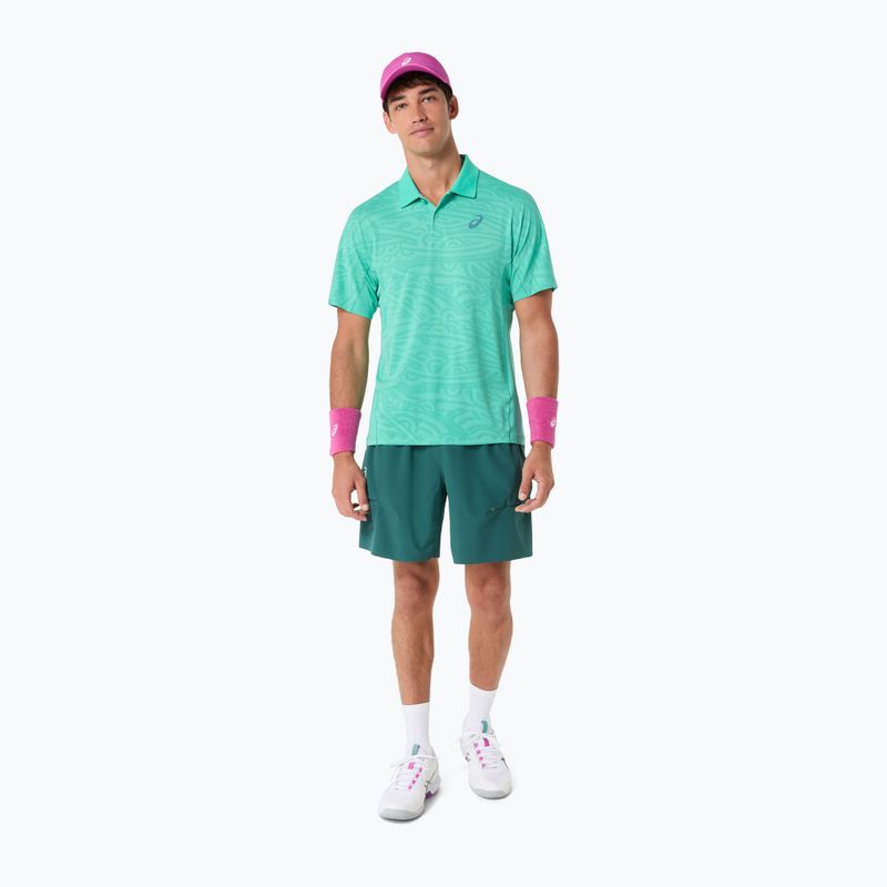 Tricou de tenis pentru bărbați ASICS Match Jacquard Polo Aurora Green 4