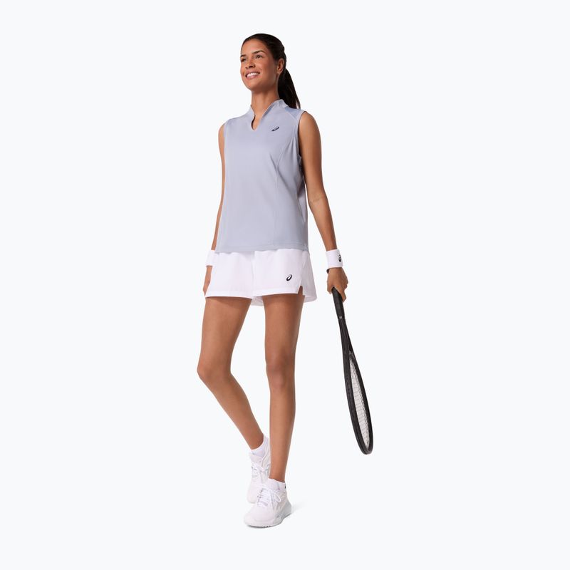 Tricou de tenis pentru femei ASICS Court Tank W grey/blue 2