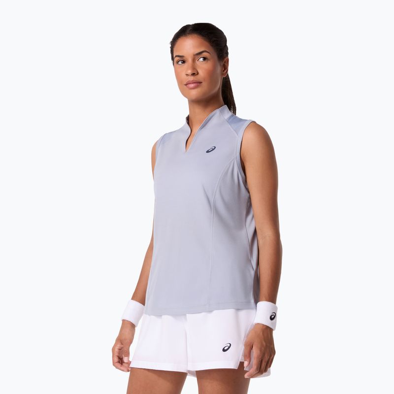 Tricou de tenis pentru femei ASICS Court Tank W grey/blue 5