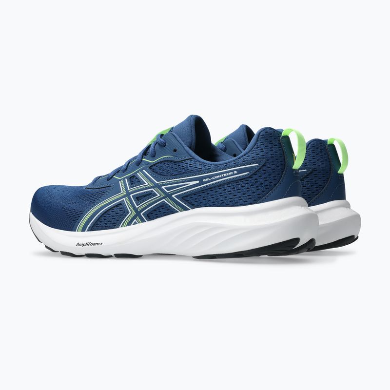 Încălțăminte de alergare bărbați ASICS Gel-Contend 9 twilight blue/illuminate green 4