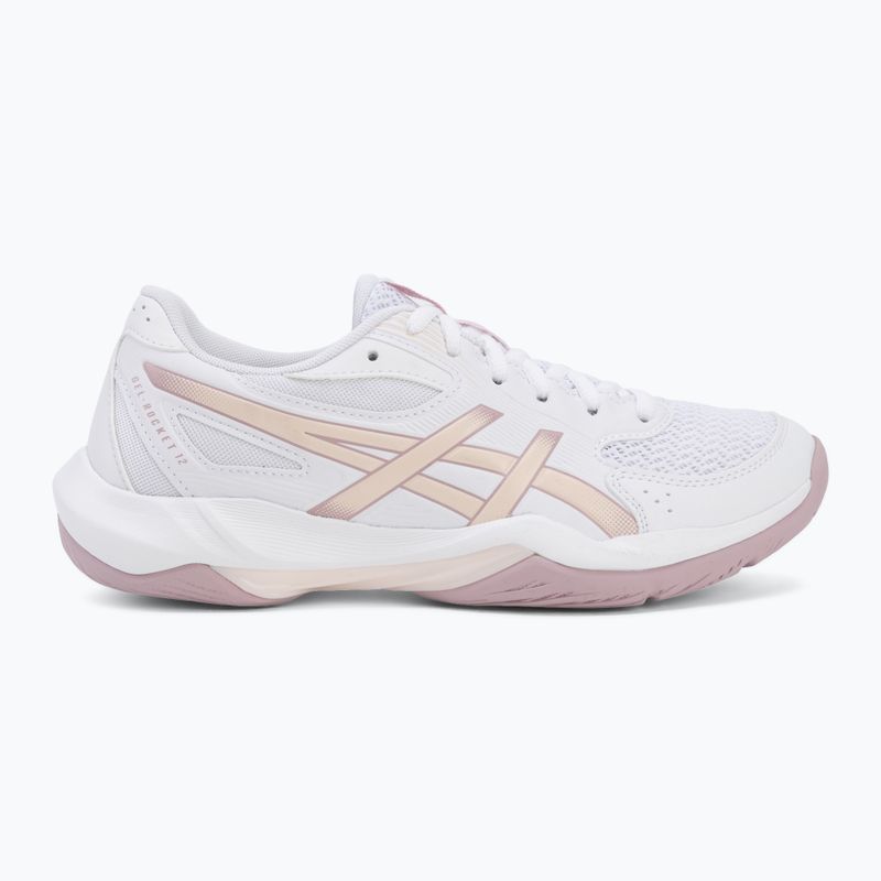 Încălțăminte de volei pentru femei ASICS Gel-Rocket 12 white/pearl pink 2
