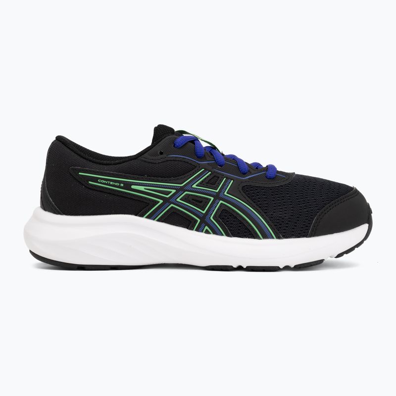 Încălțăminte de alergare pentru copii ASICS Contend 9 GS black/vital green 2
