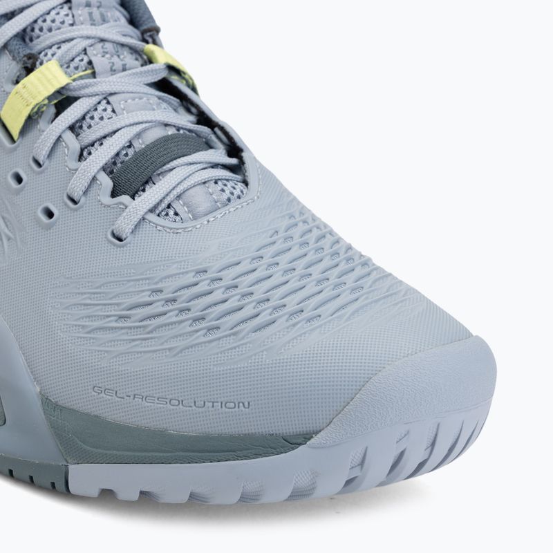 Încălțăminte de tenis pentru bărbați ASICS Gel-Resolution X grey blue/pistachio 7