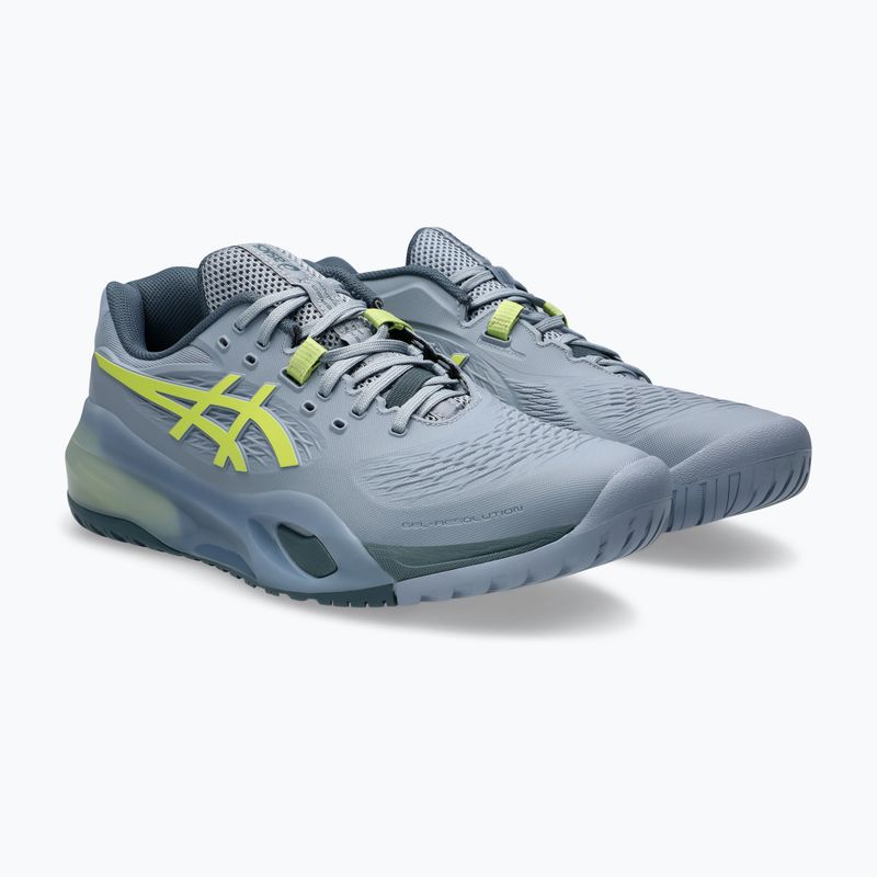 Încălțăminte de tenis pentru bărbați ASICS Gel-Resolution X grey blue/pistachio 3