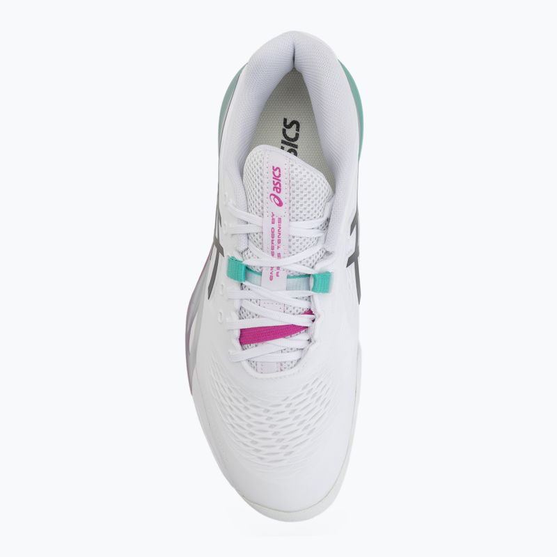 Încălțăminte de tenis pentru bărbați ASICS Gel-Resolution X white/aurora green 5