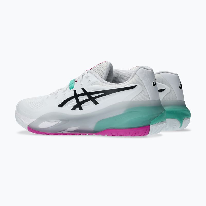 Încălțăminte de tenis pentru bărbați ASICS Gel-Resolution X white/aurora green 4